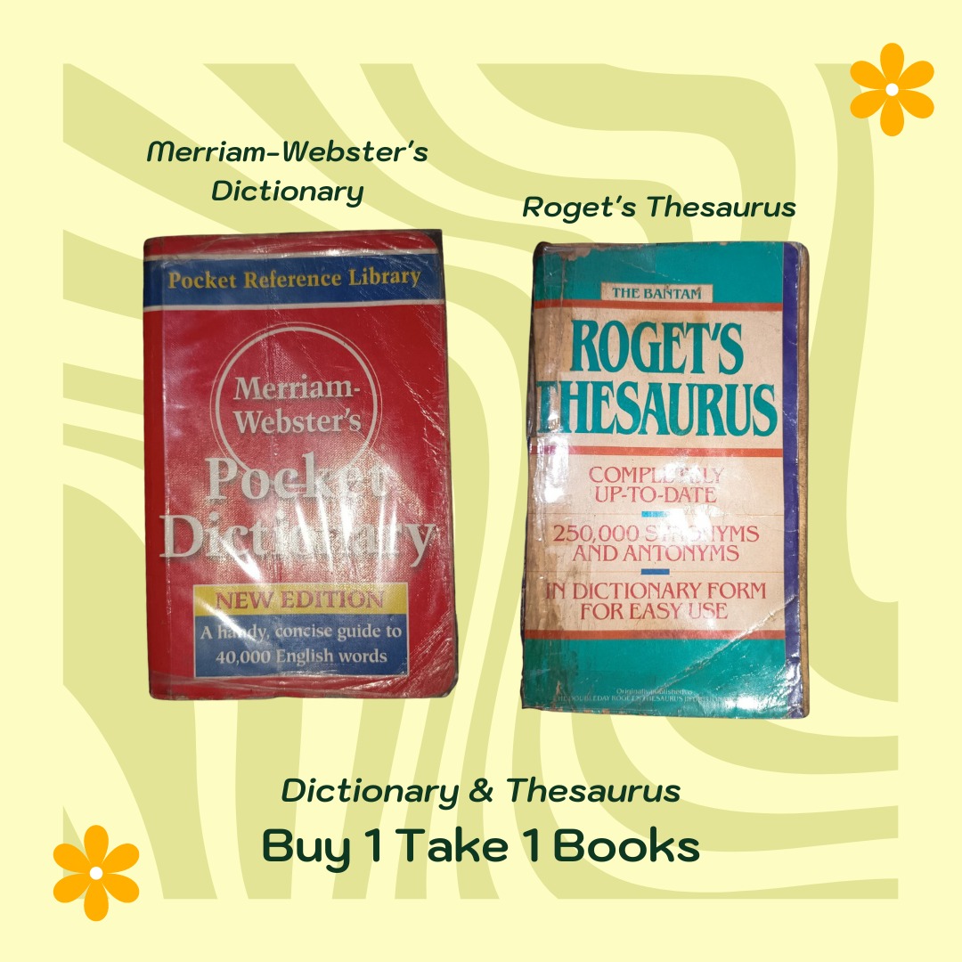 [Buy 1 Take 1] Pocket Dictionary and Thesaurus on Carousell