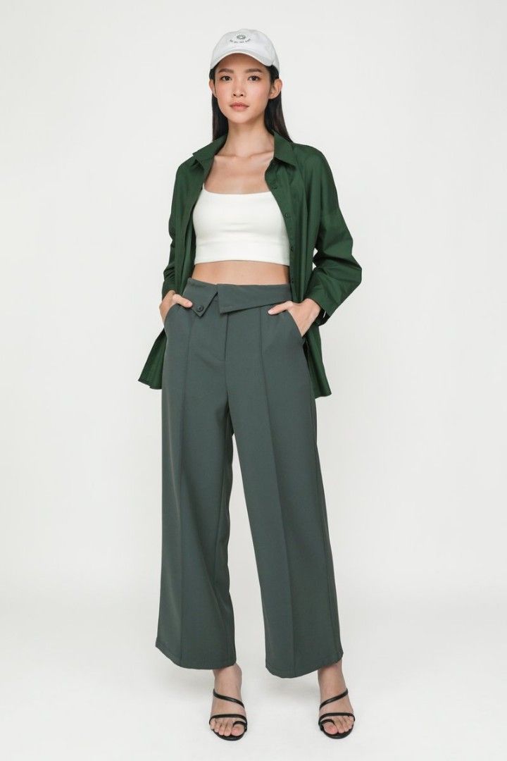 Fold over waist pants store
