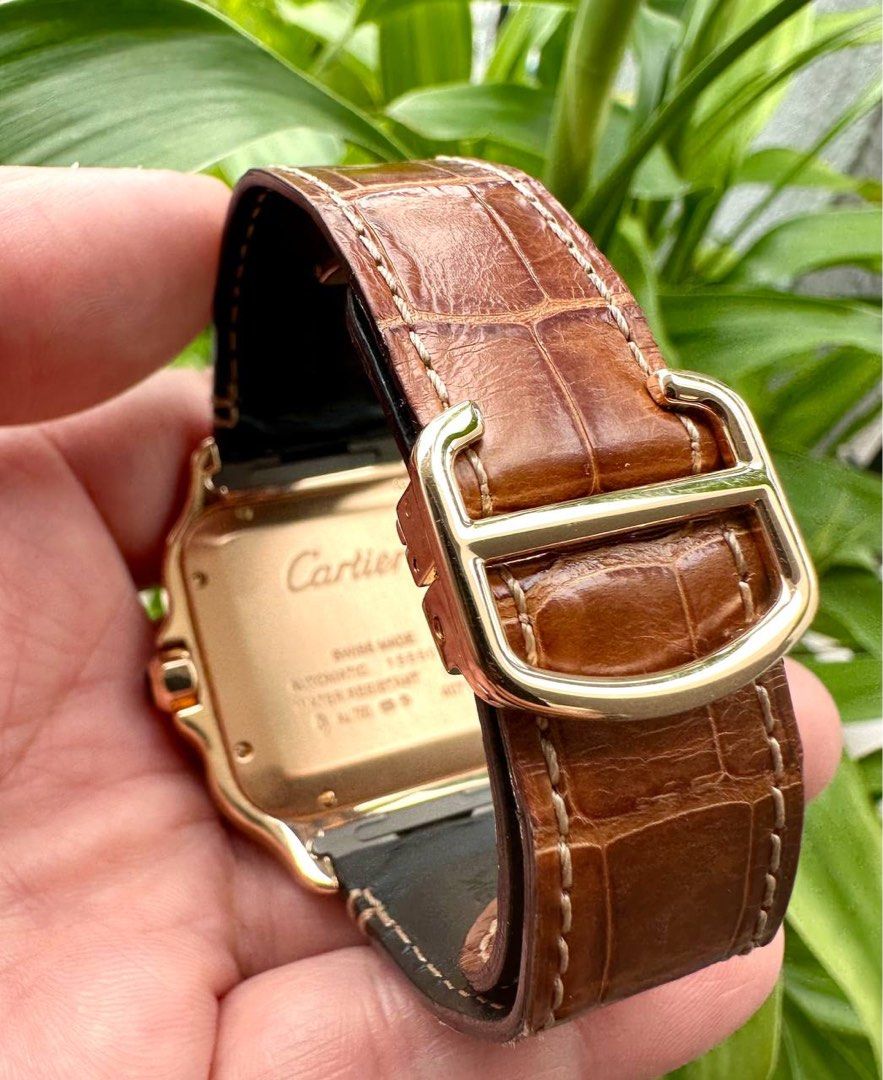 Cartier Santos de Cartier Large Rose Gold Luxury Watches on