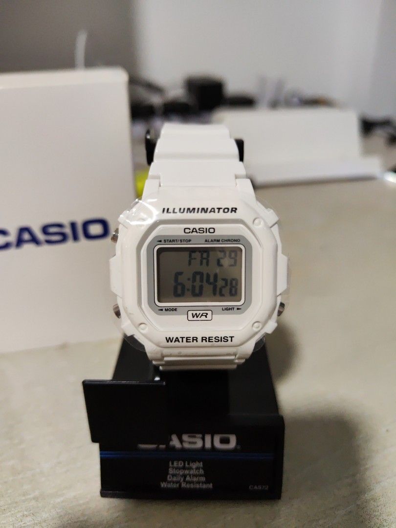 Casio watch white resin Men s Fashion Watches Accessories