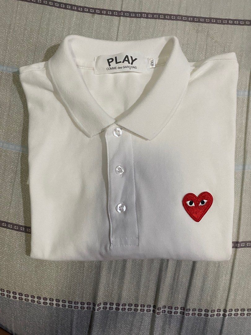 CDG Polo shirt White Men s Fashion Tops Sets Tshirts Polo