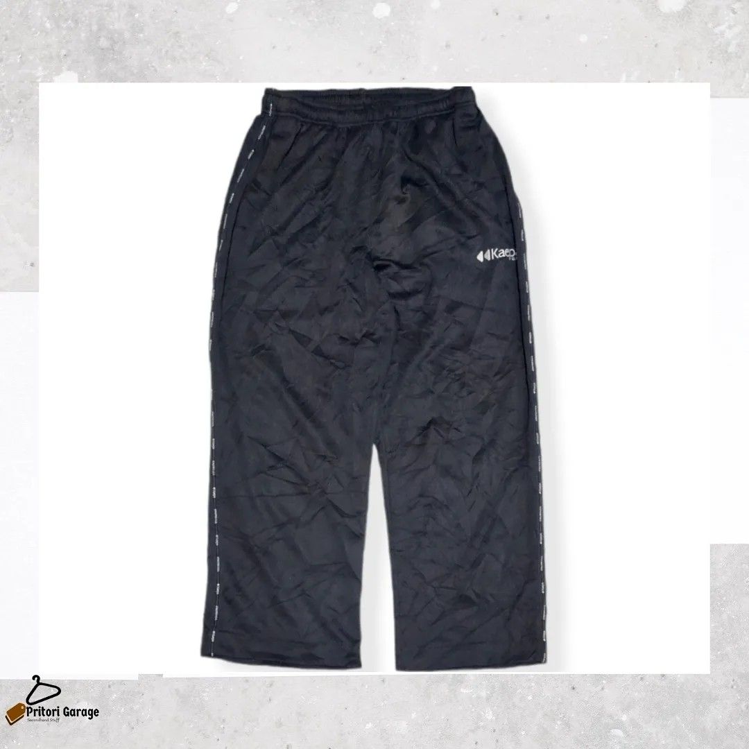 Celana Panjang Training Track Pants Kaepa Dark Grey Tapped White Color Vintage