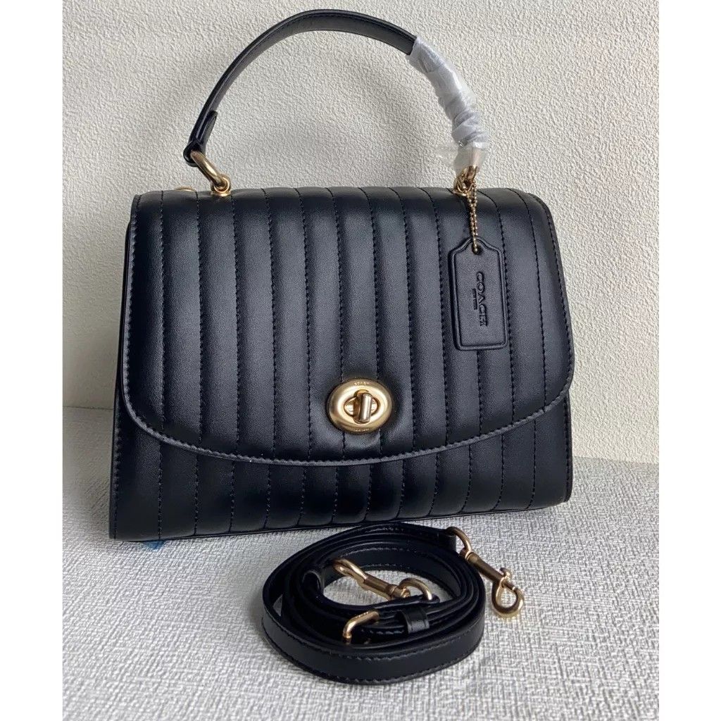 Coach tilly top handle with linear quilting best sale