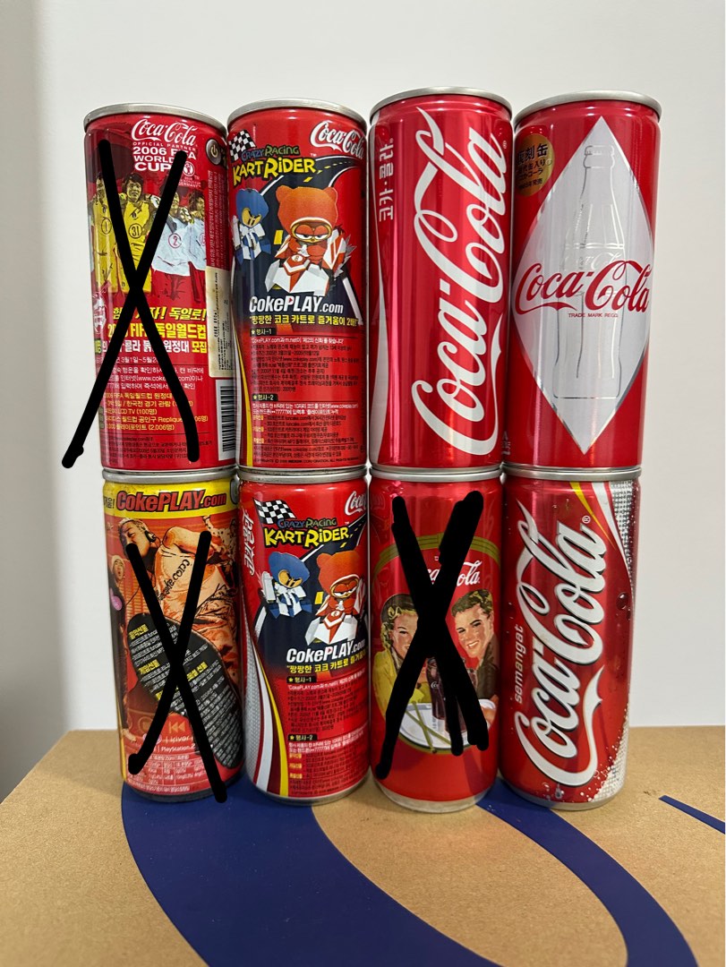 Coca cola random cans, Hobbies & Toys, Collectibles & Memorabilia
