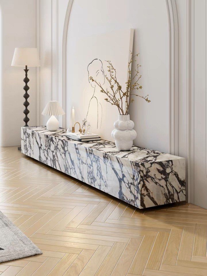 Marble store media console