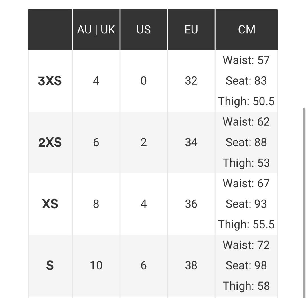 Cotton on skirt size chart hotsell