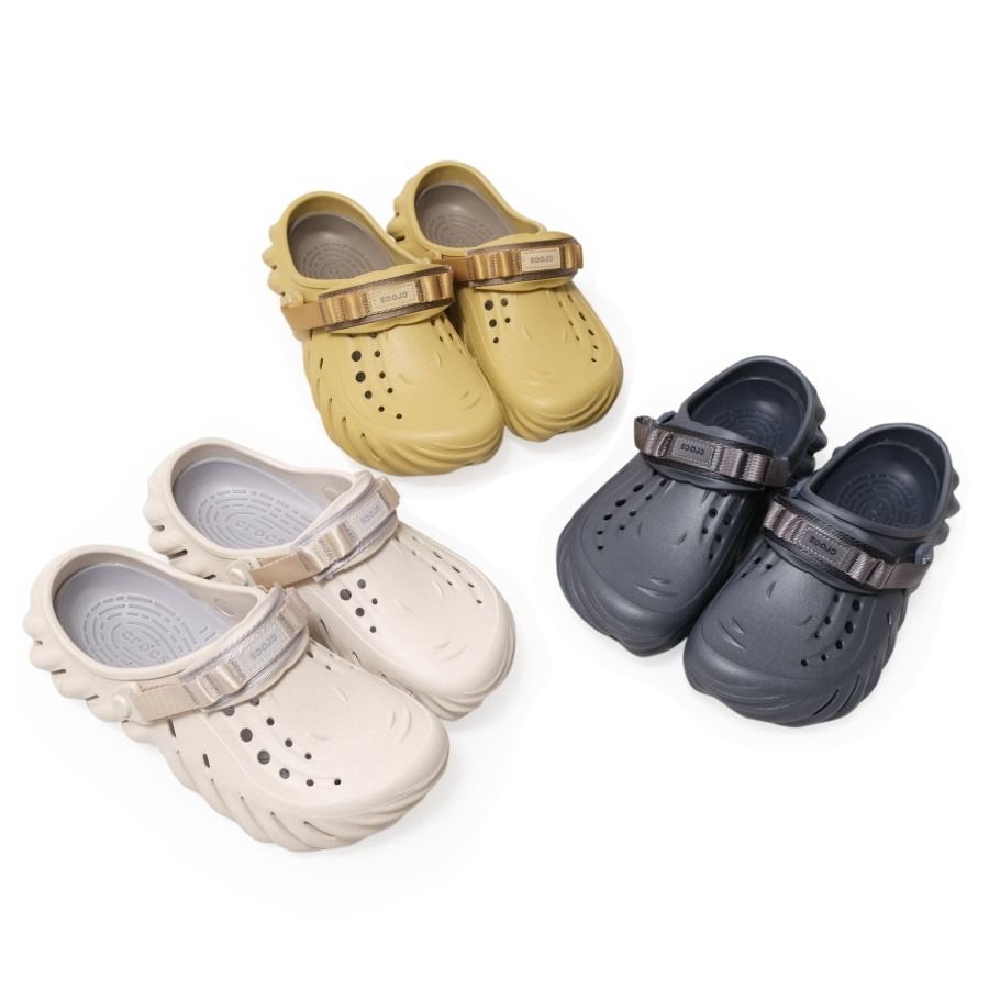 Crocs Echo Clog Original Authentic 100% Slippers Sandals Unisex Sendal  Slipper Sepatu Sandal Slop Selop Brand New Footwear