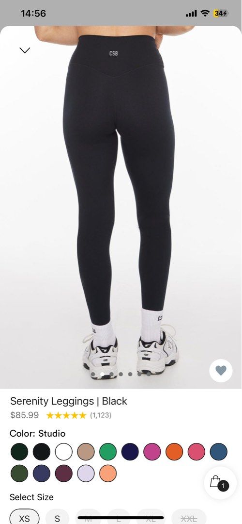 CSB Serenity Leggings in Black, Women's Fashion, Activewear on Carousell