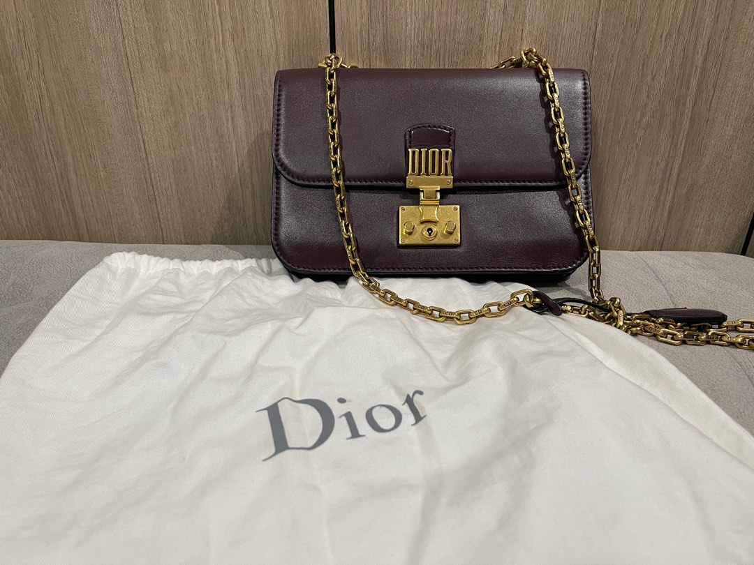Dior Flap Addict Maroon, Luxury, Bags & Wallets on Carousell