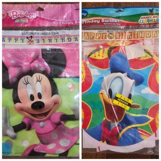 Disney Mickey &Minnie Birthday Party Banner