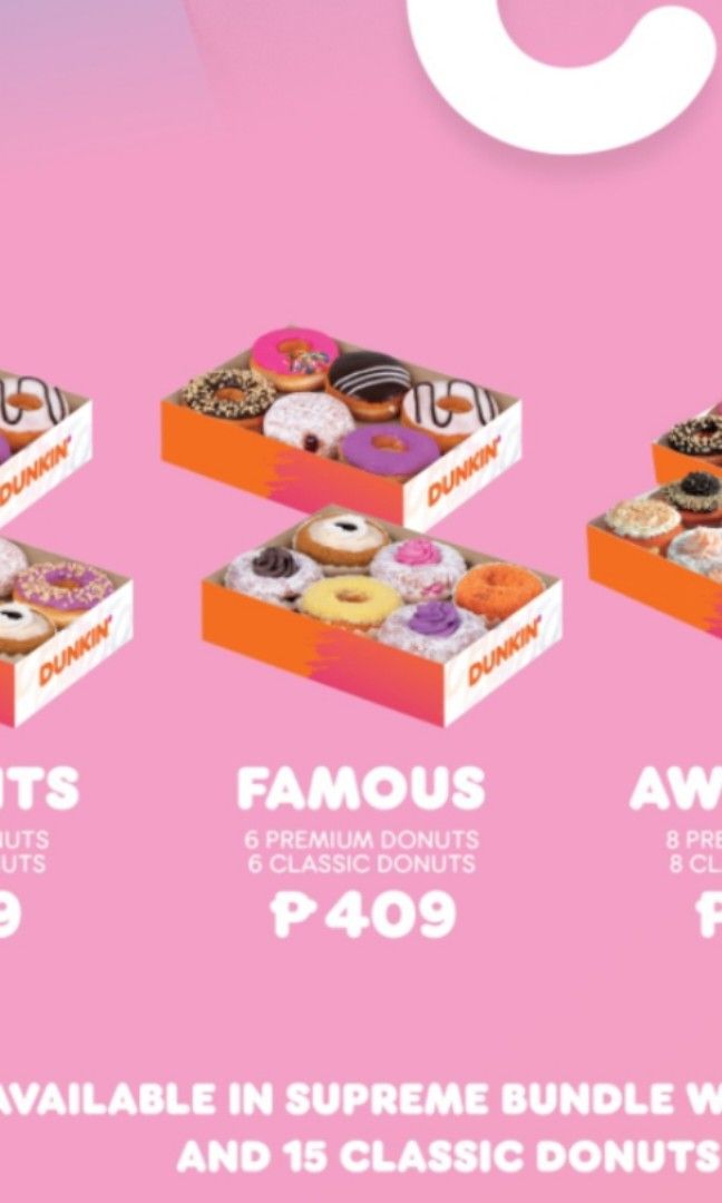 Dunkin Famous Bundle Coupon Food And Drinks Other Food And Drinks On Carousell 2252