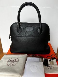 Hermes Bolide 35 natural stamp W circle. Padlock, keys, clochette, strap  hermes asli, replacement db.