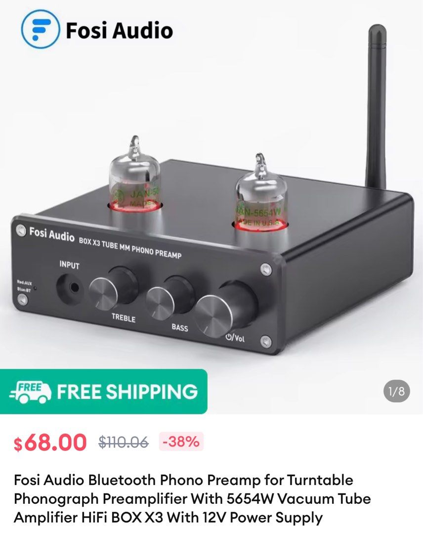 Box X3 Bluetooth Phono Preamp Mini Stereo Audio Tube Amp – Fosi Audio