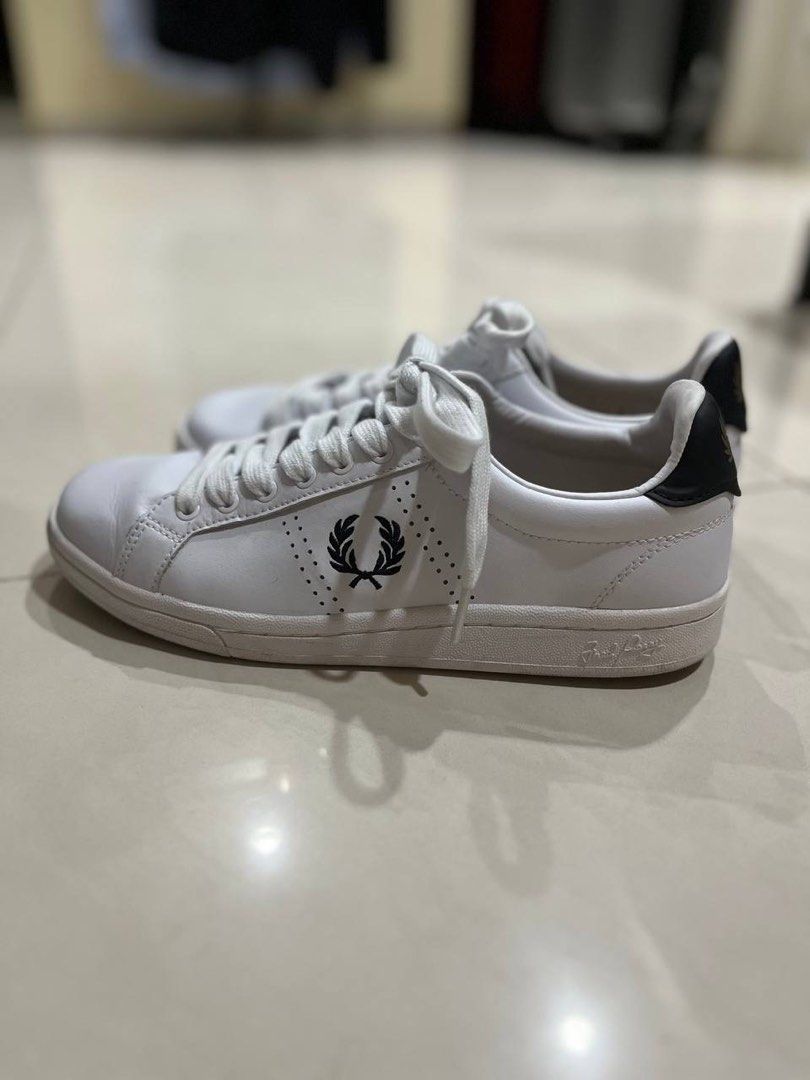 Fred perry all white shoes outlet