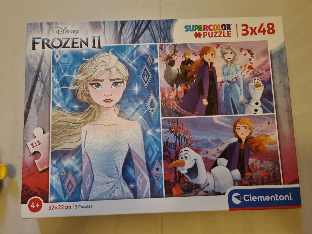 Frozen II Puzzles (3 x 48 pcs), Hobbies & Toys, Toys & Games on Carousell