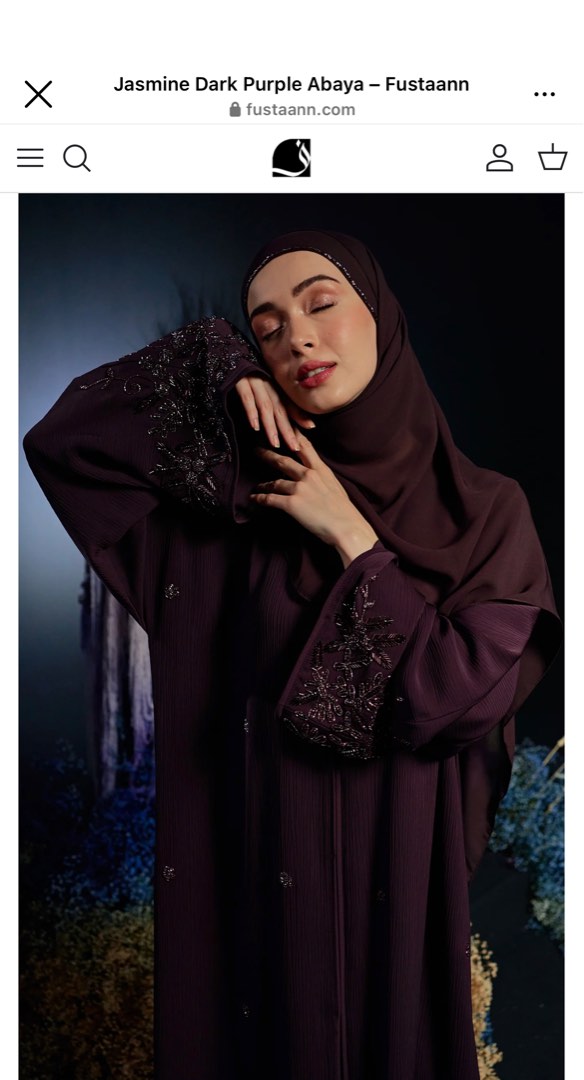 Dark discount purple abaya
