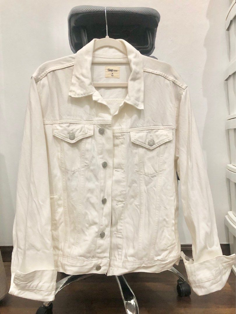 Gap white deals denim jacket