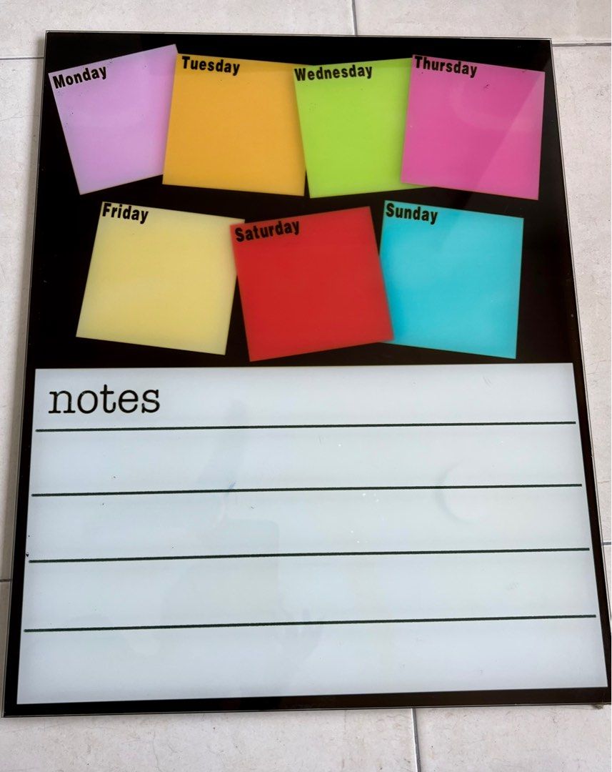 Glass Memo Boards (2 units), Furniture & Home Living, Home Decor