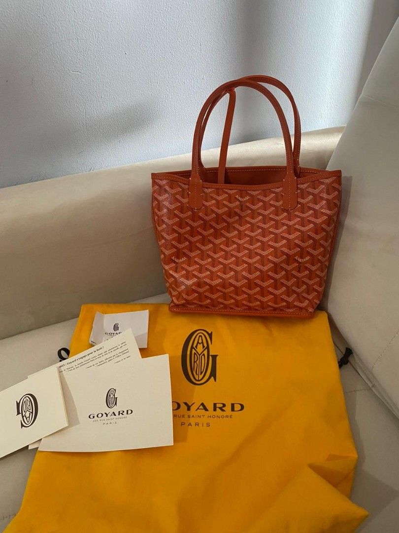 tas handbag Goyard Anjou Mini Bag Yellow 2023