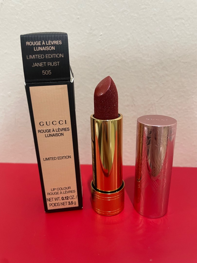 Gucci Beauty Rouge à Lèvres Lunaison Limited Edition Lipstick 505 Janet  Rust, Beauty \u0026 Personal Care, Face, Makeup on Carousell