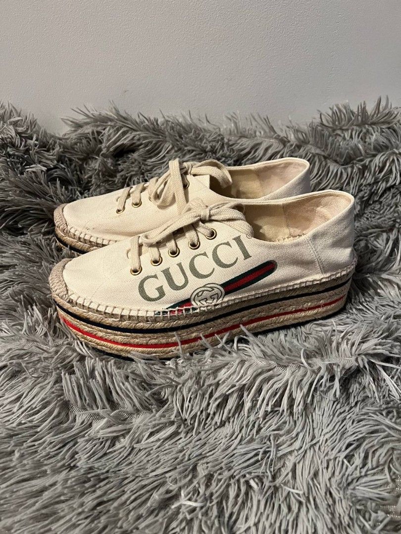 Gucci Espadrille Shoes Women s Fashion Footwear Wedges on Carousell