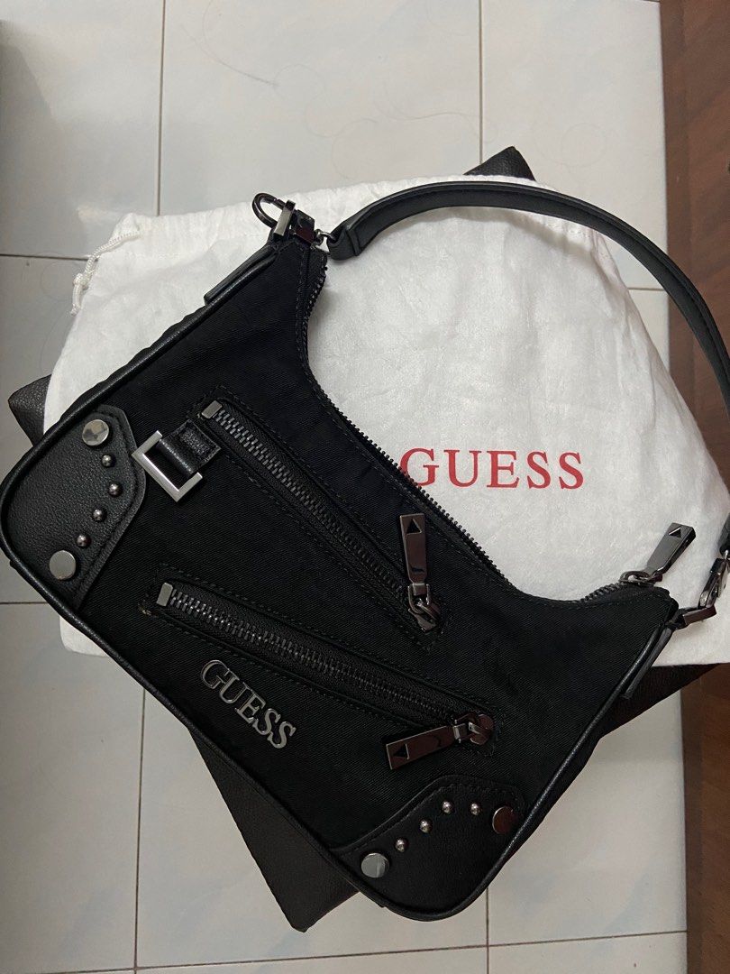 Guess felix shoulder bag black sale