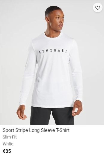 Gymshark Crest Long Sleeve T-Shirt - White