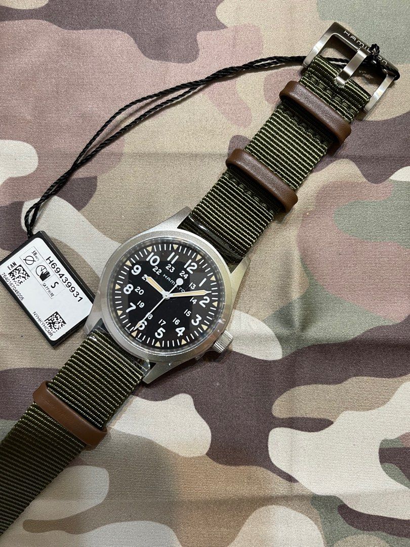 Hamilton Khaki Field Mechanical 38mm NATO H69439931 , 名牌, 手錶