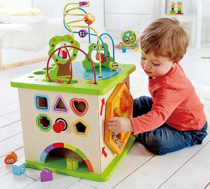 Hape country critters wooden play cube 2025