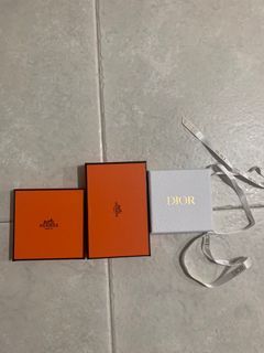 Authentic HERMES Empty Box + Dust Bag + Ribbon + Card Watch Wallet  Accessories