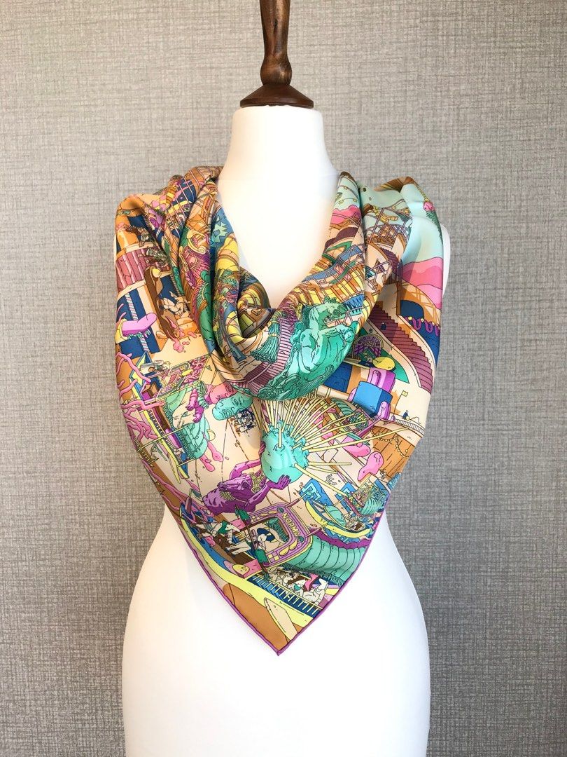 🐴Hermes La Legende du Cheval a Plumes By Ugo Gattoni Blue Purple