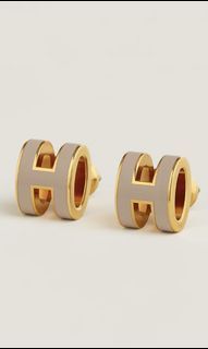 Hermes Mini Pop H earrings gold/silver