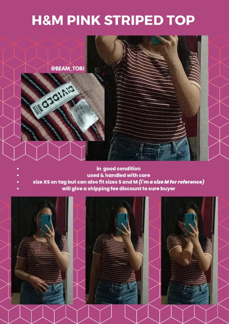 H and m striped top 2025