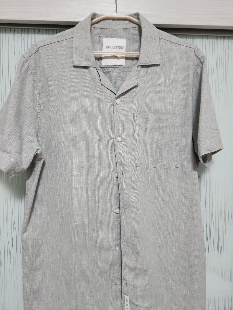 Holister Linen Shirt Men s Fashion Tops Sets Tshirts Polo