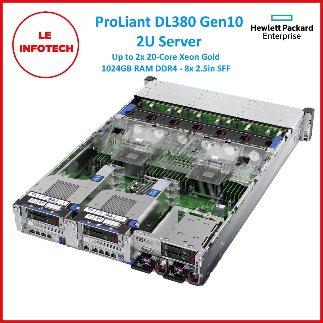 HPE ProLiant DL380 Gen10 Server 2x20-Core Intel Xeon Gold 1TB DDR4 ...