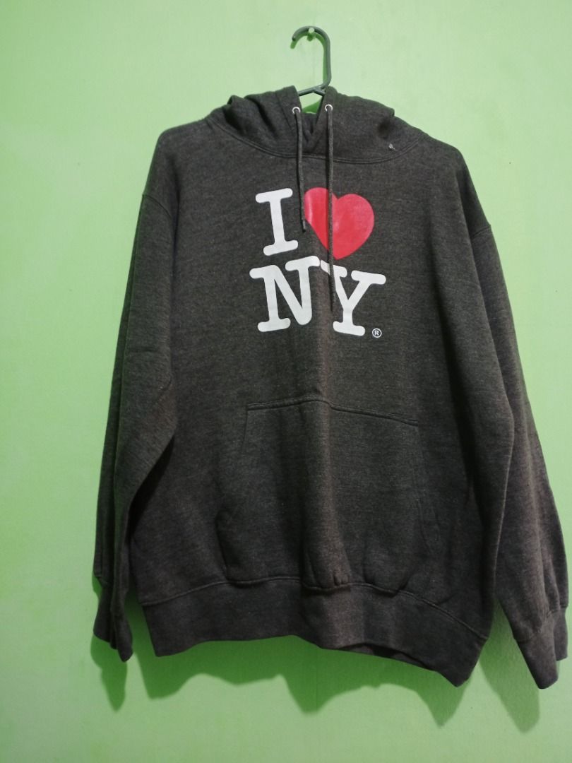 Clothing I Love NY Gray Hooded Sweatshirt