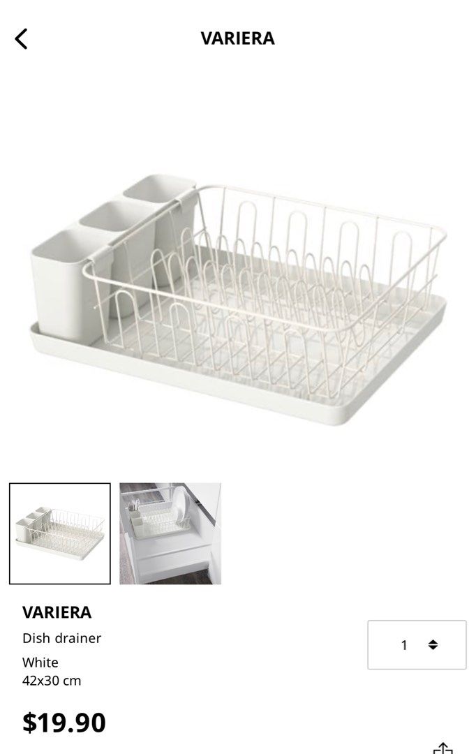 IKEA Dish Rack and utensils holder, Furniture & Home Living