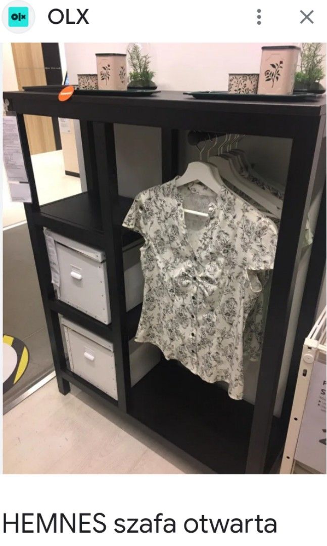 IKEA HEMNES Open wardrobe, Furniture & Home Living, Furniture, Shelves ...