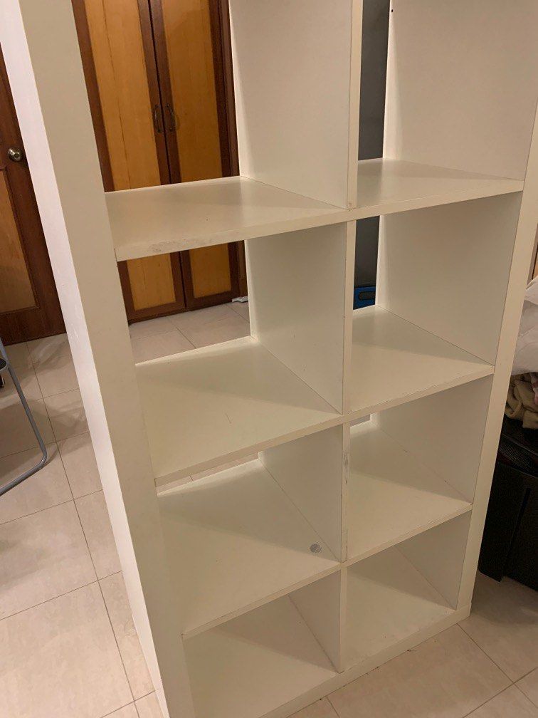 IKEA Kallax 4x2 Shelving Unit in white, Furniture & Home Living ...