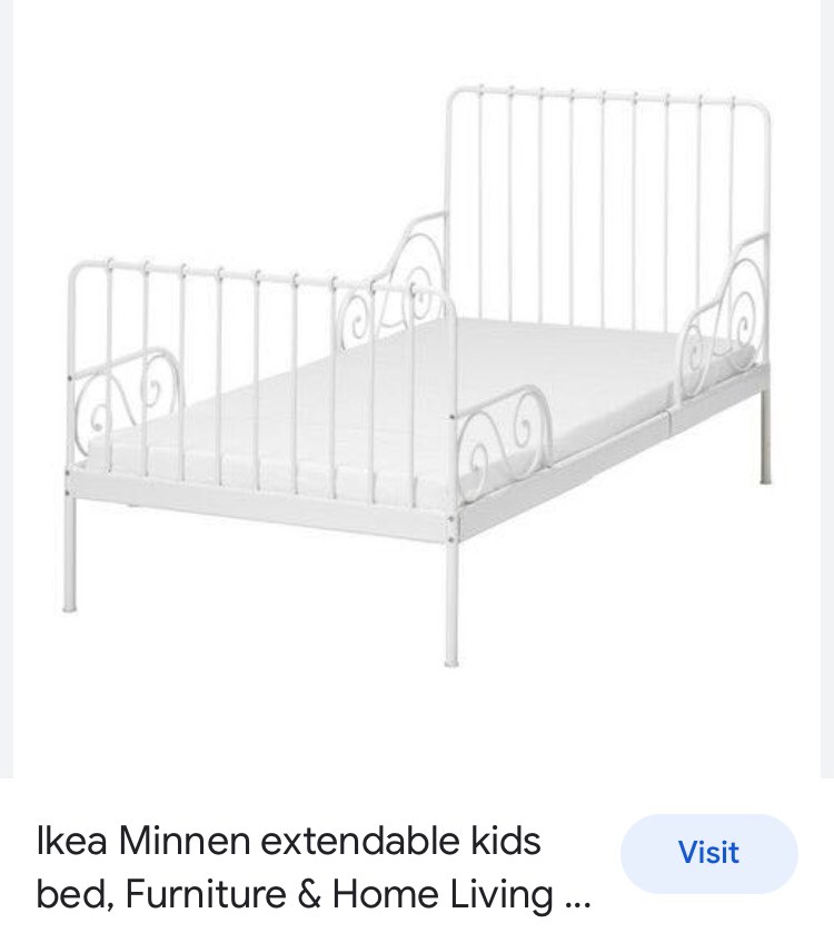 IKEA MINNEN EXTENDABLE BED KIDS, Babies & Kids, Baby Nursery & Kids