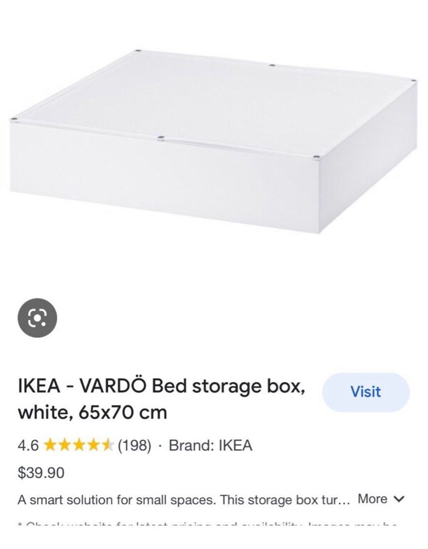 IKEA Vardo under bed storage box 65X70cm
