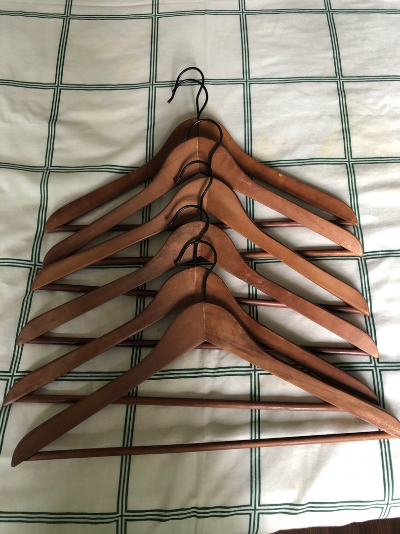 IKEA Wooden Hangers 10 pieces, Furniture & Home Living, Home