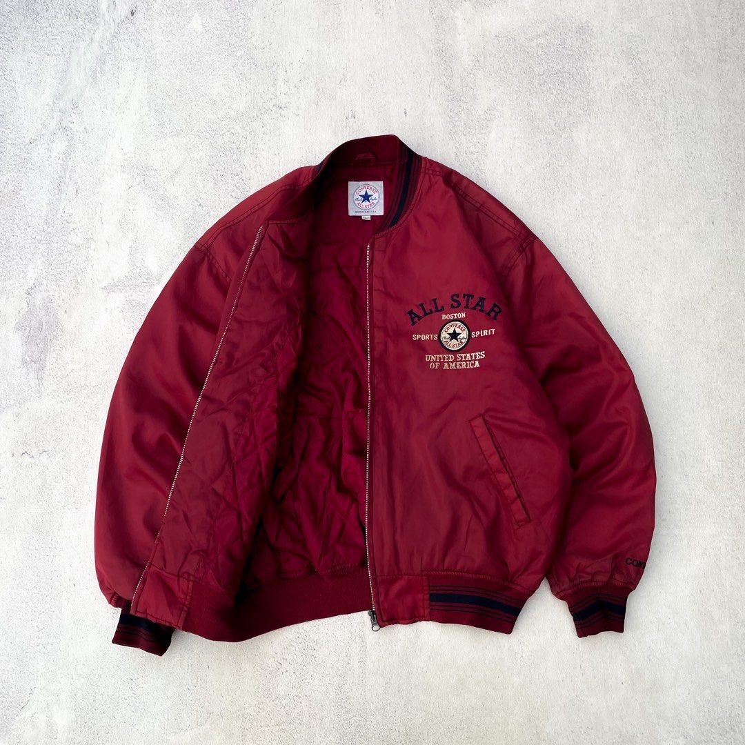 Jaket converse deals maroon