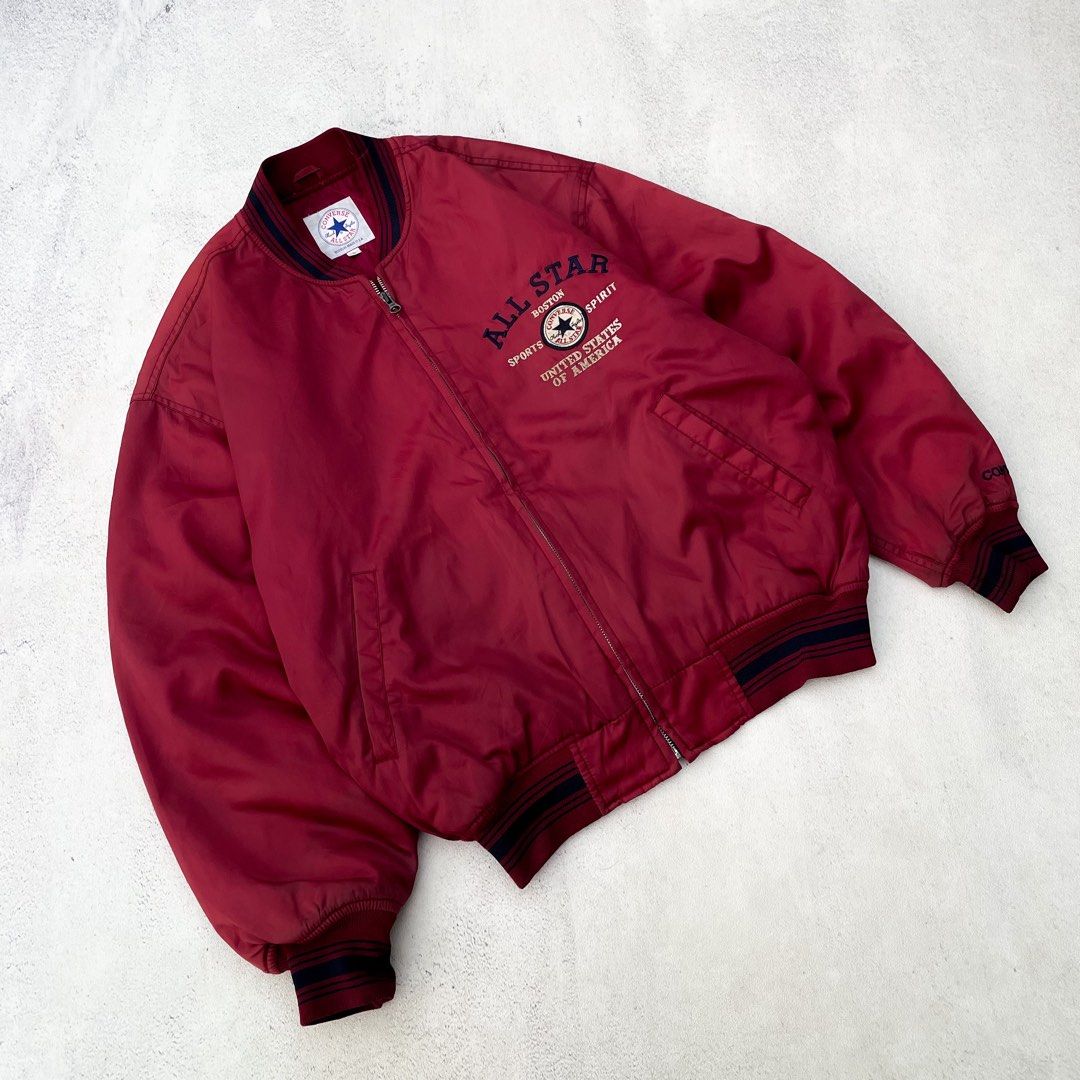 Jaket best sale converse maroon