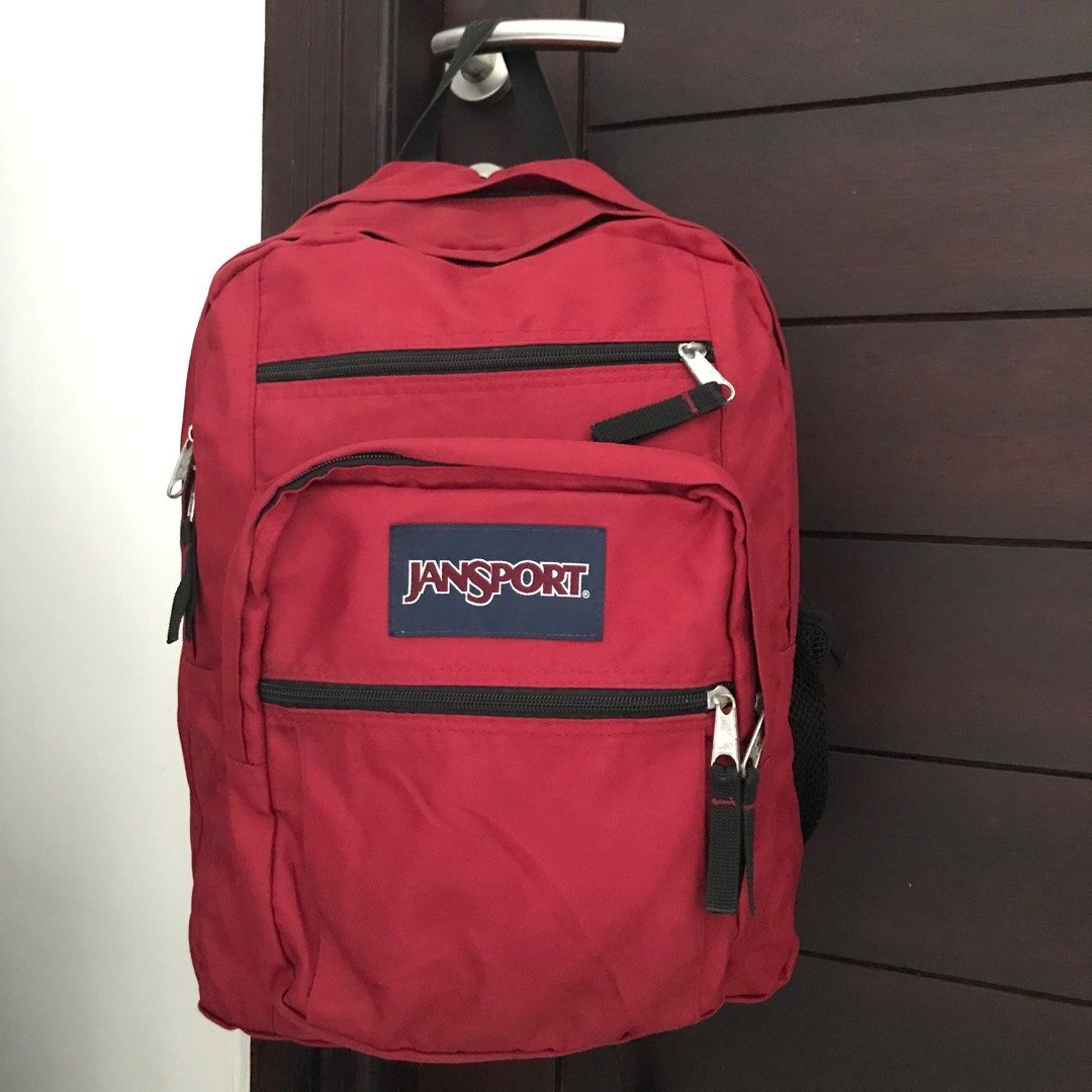 Jansport TDN7 Big Student Backpack (Merah kalem/ Maroon), Fesyen Pria