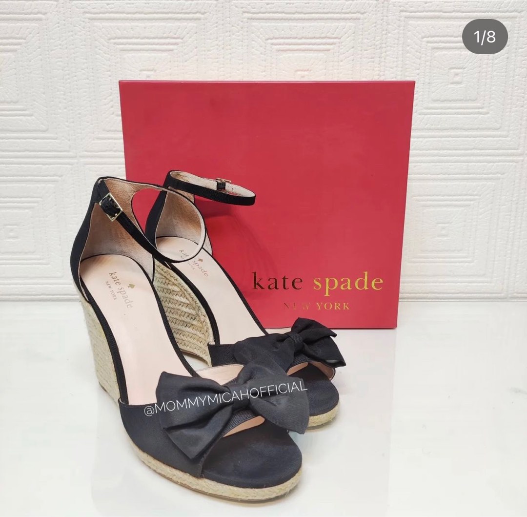 Kate spade outlet bow wedges