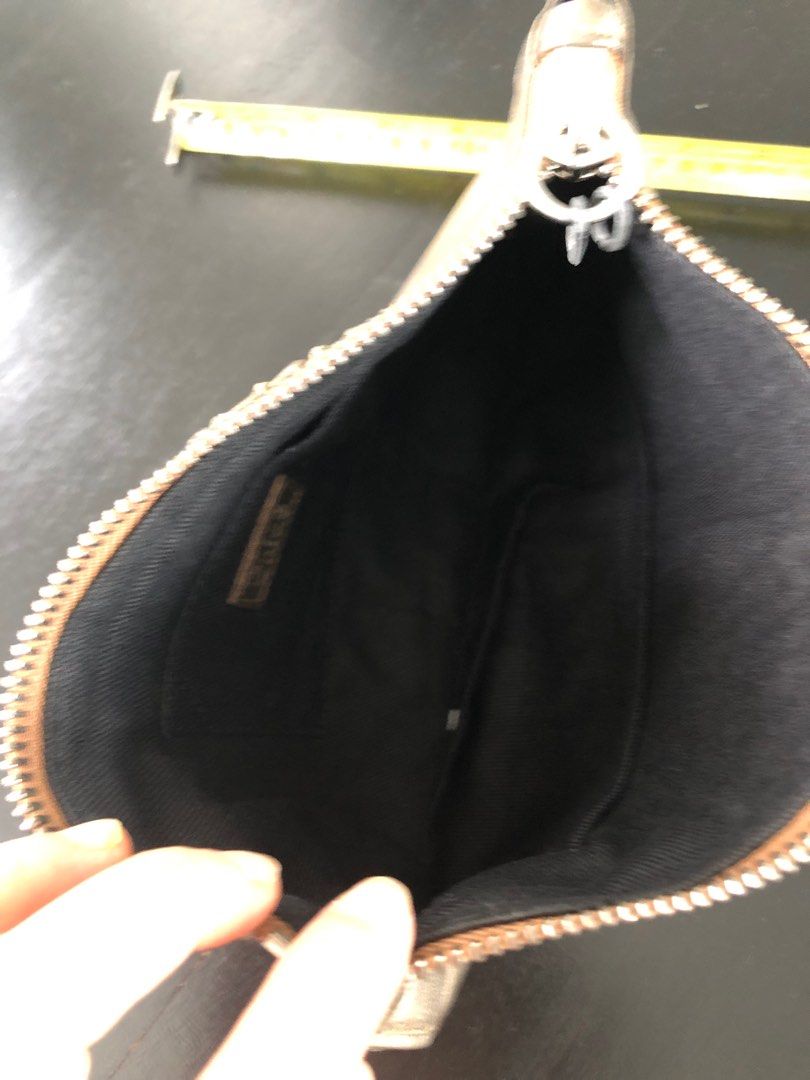 Genuine leather pouch gold