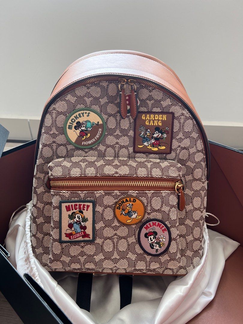 Mickey mouse patch campus backpack by coach on sale