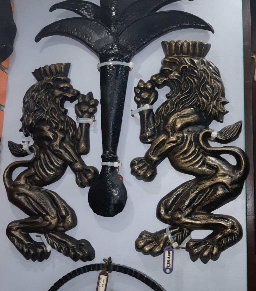 Lion Rampant Gate Door WROUGHT IRON DESIGN DESIGNS DECOR DECORS ALL