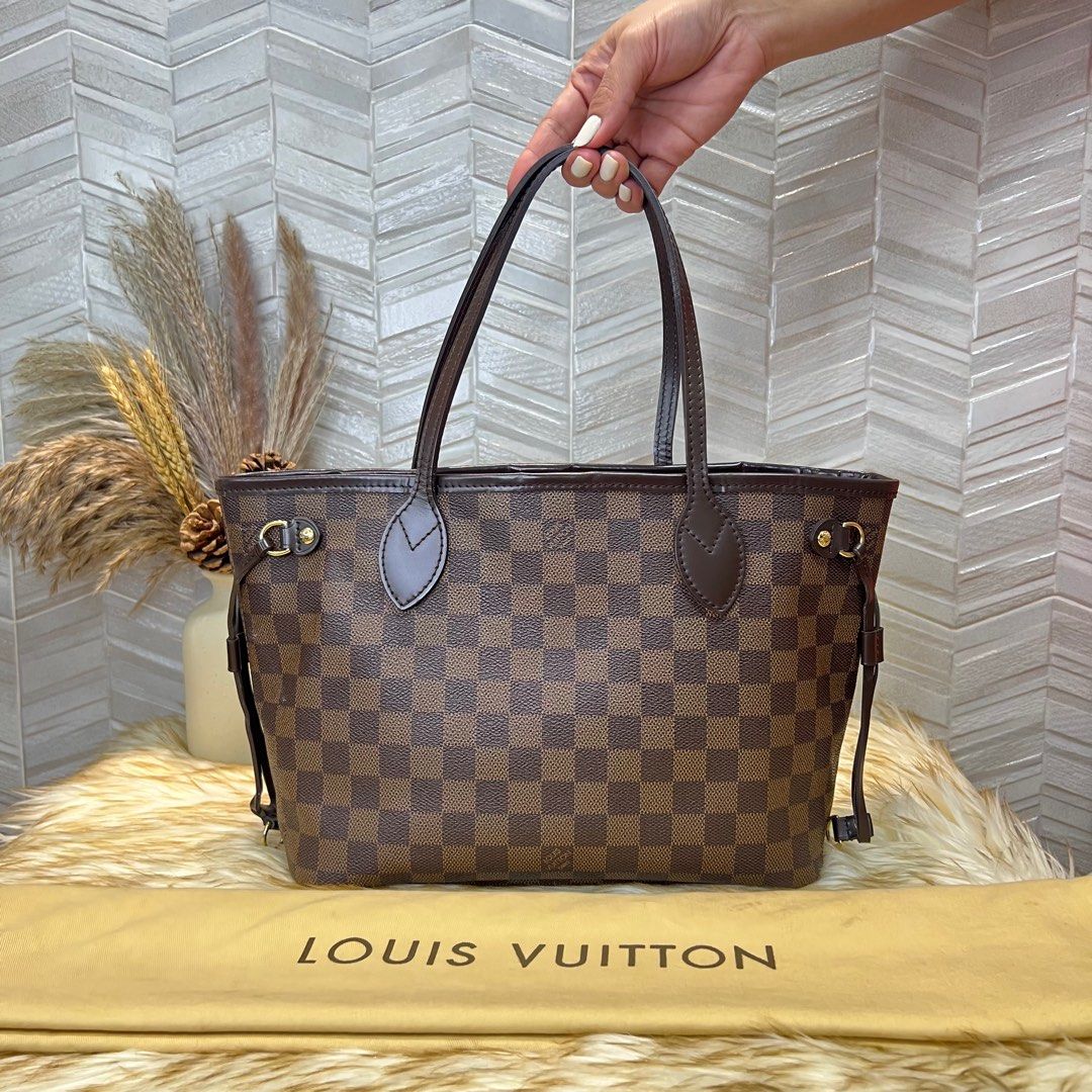 LV NEVERFULL SMALL PM SIZE TOTE BAG, Luxury, Bags & Wallets on Carousell